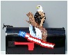 Patriotic Mailbox with Eagle