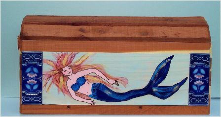 Mermaid Cedar Mailbox