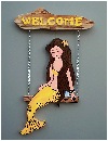 Handpainted Mermaid Welcome Sign