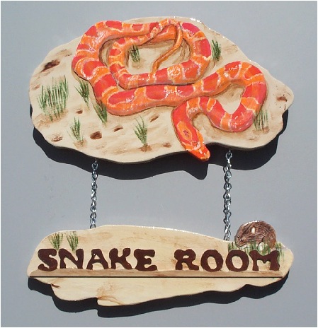 Handpainted Cornsnake Snake Room Sign