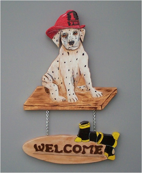 Handpainted Dalmation Welcome Sign