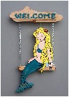 Handpainted Mermaid Welcome Sign